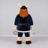 Custom Navy Blue and Brown Viking Mascot Costume Adult Full Body Suit for Themed Events Custom Navy Blue and Brown Viking Mascot Costume Adult Full Body Suit for Themed Events