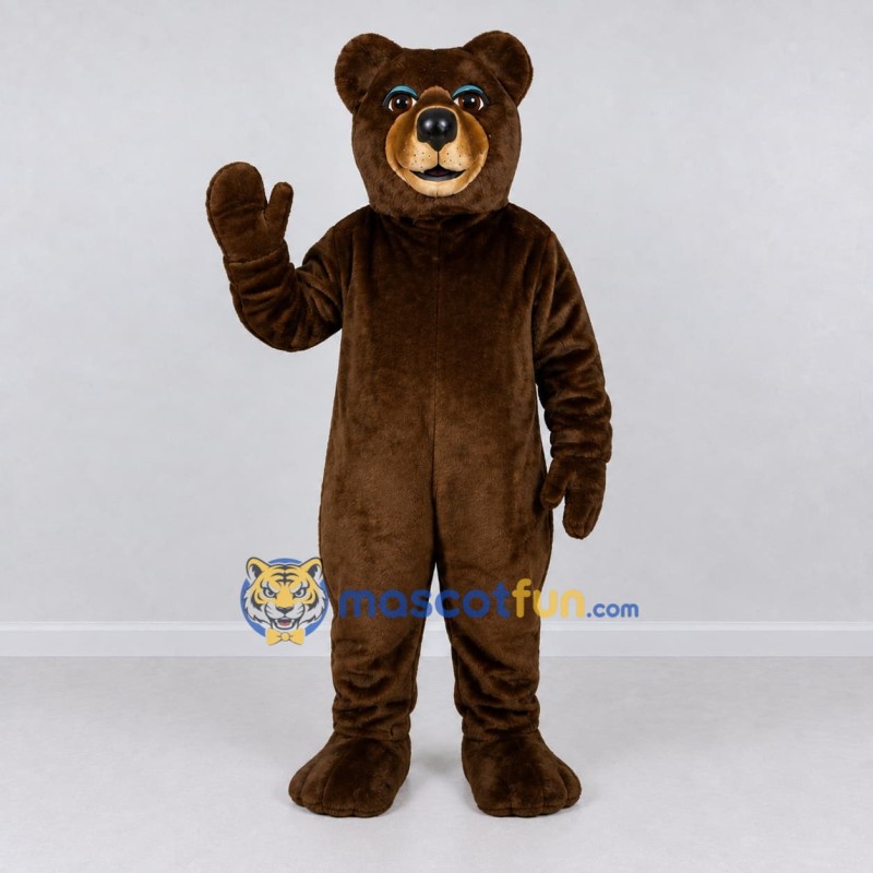 Custom Dark Brown Bear Mascot Costume Adult Full Body Suit for School Events Custom Dark Brown Bear Mascot Costume Adult Full Body Suit for School Events