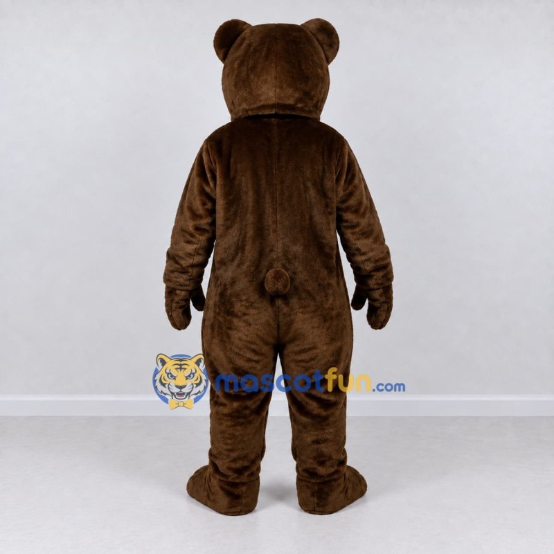 Custom Dark Brown Bear Mascot Costume Adult Full Body Suit for School Events Custom Dark Brown Bear Mascot Costume Adult Full Body Suit for School Events