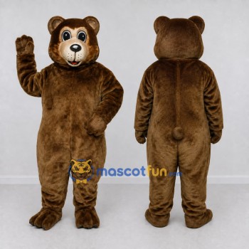 Custom Brown and Cream Bear Mascot Costume Adult Full Body Suit for Children's Events