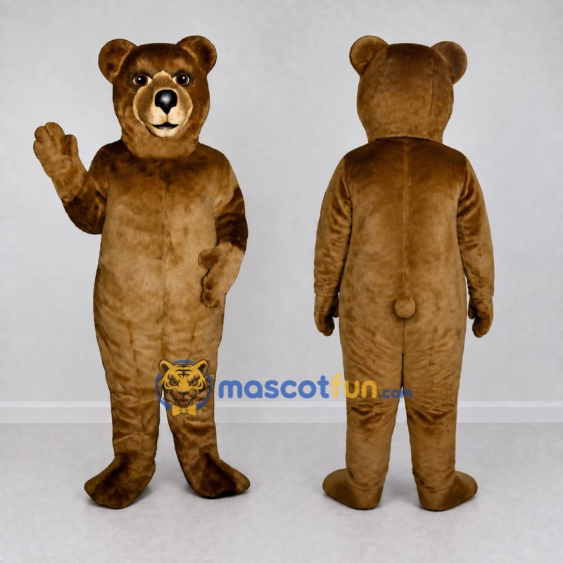 Custom Golden Brown Bear Mascot Costume Adult Full Body Suit for Wildlife Events