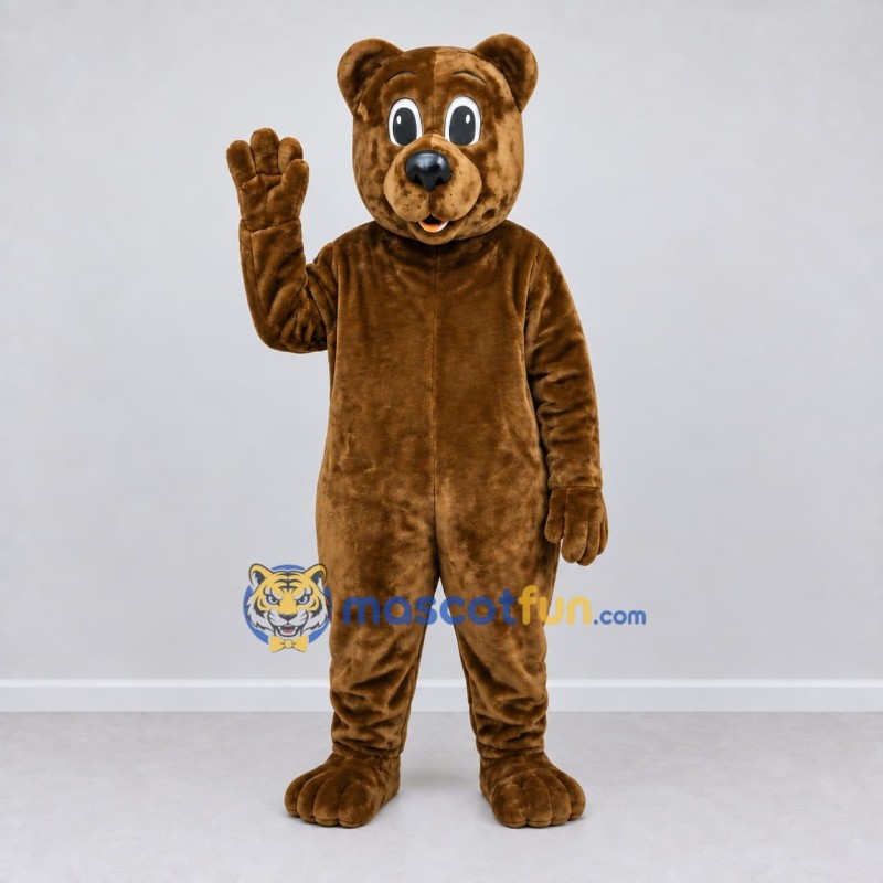 Custom Brown Bear Mascot Costume Adult Full Body Suit for School Events Custom Brown Bear Mascot Costume Adult Full Body Suit for School Events