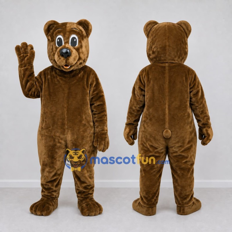 Custom Brown Bear Mascot Costume Adult Full Body Suit for School Events Custom Brown Bear Mascot Costume Adult Full Body Suit for School Events
