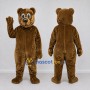 Custom Brown Bear Mascot Costume Adult Full Body Suit for School Events
