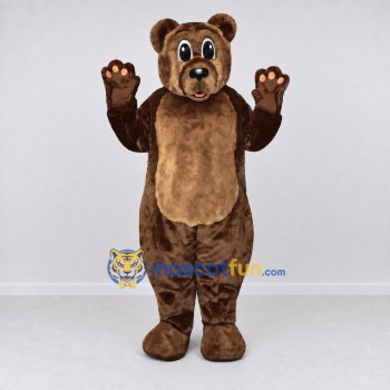 Custom Brown and Tan Bear Mascot Costume Adult Full Body Suit for Children's Events