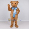 Custom Tan and Blue Teddy Bear Mascot Costume Adult Full Body Suit for Children's Events Custom Tan and Blue Teddy Bear Mascot Costume Adult Full Body Suit for Children's Events