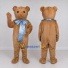 Custom Tan and Blue Teddy Bear Mascot Costume Adult Full Body Suit for Children's Events Custom Tan and Blue Teddy Bear Mascot Costume Adult Full Body Suit for Children's Events