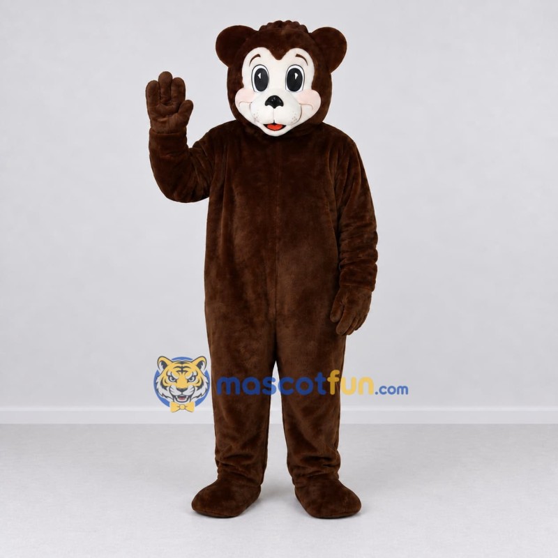 Custom Brown and White Monkey Mascot Costume Adult Full Body Suit for Jungle Events Custom Brown and White Monkey Mascot Costume Adult Full Body Suit for Jungle Events