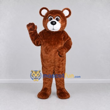 Custom Reddish Brown and White Teddy Bear Mascot Costume Adult Full Body Suit for Children's Events