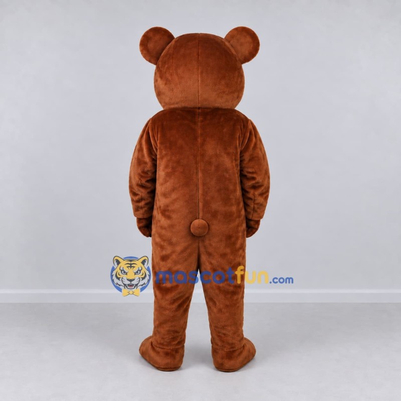 Custom Reddish Brown and White Teddy Bear Mascot Costume Adult Full Body Suit for Children's Events Custom Reddish Brown and White Teddy Bear Mascot Costume Adult Full Body Suit for Children's Events