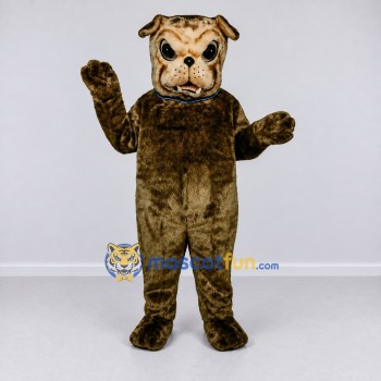 Custom Olive Brown Bulldog Mascot Costume Adult Full Body Suit for Sports Events