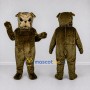 Custom Olive Brown Bulldog Mascot Costume Adult Full Body Suit for Sports Events