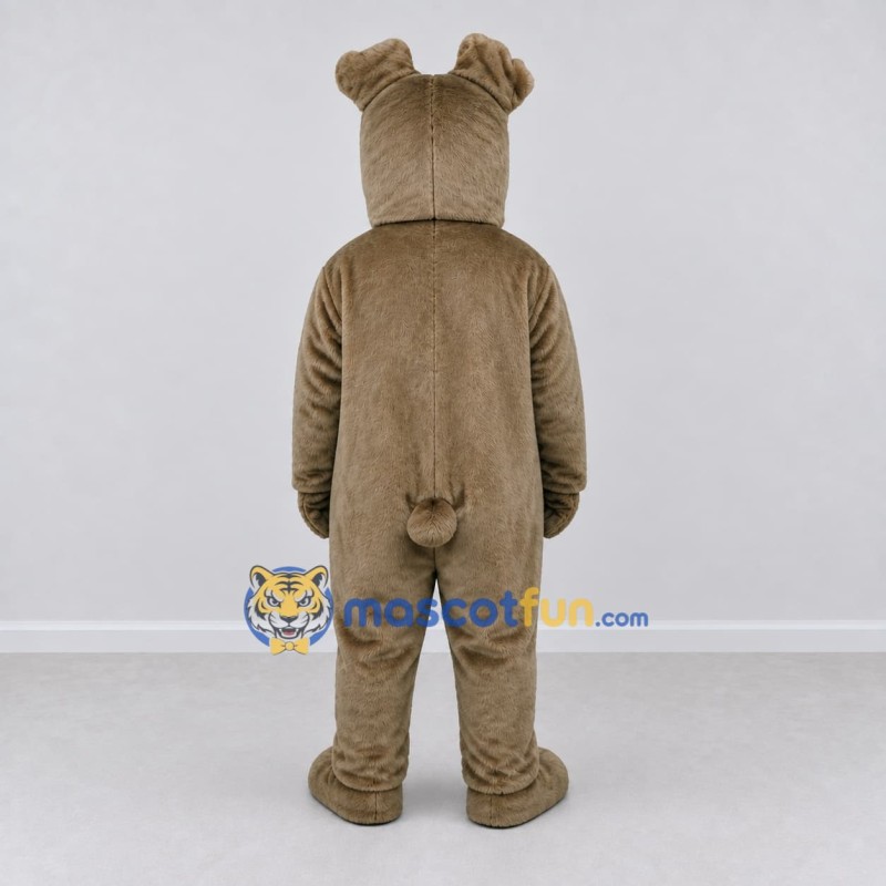Custom Taupe Dog Mascot Costume Adult Full Body Suit for Pet Events Custom Taupe Dog Mascot Costume Adult Full Body Suit for Pet Events