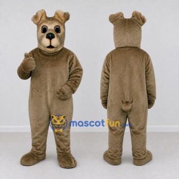 Custom Taupe Dog Mascot Costume Adult Full Body Suit for Pet Events