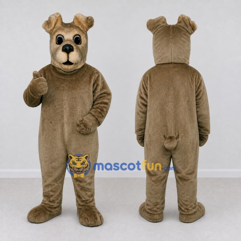 Custom Taupe Dog Mascot Costume Adult Full Body Suit for Pet Events Custom Taupe Dog Mascot Costume Adult Full Body Suit for Pet Events