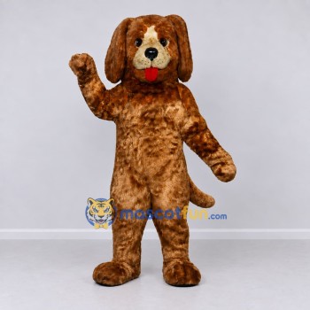 Custom Brown and Cream Dog Mascot Costume Adult Full Body Suit for Pet Events