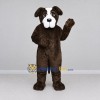 Custom Dark Brown and White Dog Mascot Costume Adult Full Body Suit for Pet Events