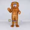 Custom Golden Brown and White Dog Mascot Costume Adult Full Body Suit for Children's Events