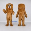 Custom Golden Brown and White Dog Mascot Costume Adult Full Body Suit for Children's Events