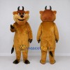 Custom Golden Brown and Black Bull Mascot Costume Adult Full Body Suit for Farm Events
