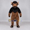 Custom Brown and Black Bison Mascot Costume Adult Full Body Suit for Sports Events