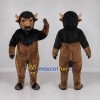 Custom Brown and Black Bison Mascot Costume Adult Full Body Suit for Sports Events