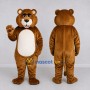 Custom Brown and White Cat Mascot Costume Adult Full Body Suit for School Events