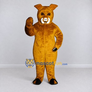 Custom Golden Brown Boar Mascot Costume Adult Full Body Suit for Farm Events Custom Golden Brown Boar Mascot Costume Adult Full Body Suit for Farm Events
