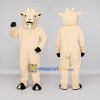 Custom Cream Goat Mascot Costume Adult Full Body Suit for Farm Events