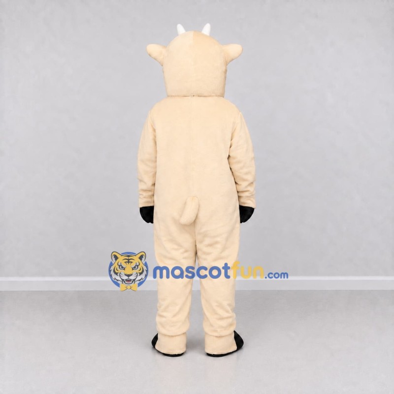 Custom Cream Goat Mascot Costume Adult Full Body Suit for Farm Events