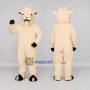 Custom Cream Goat Mascot Costume Adult Full Body Suit for Farm Events