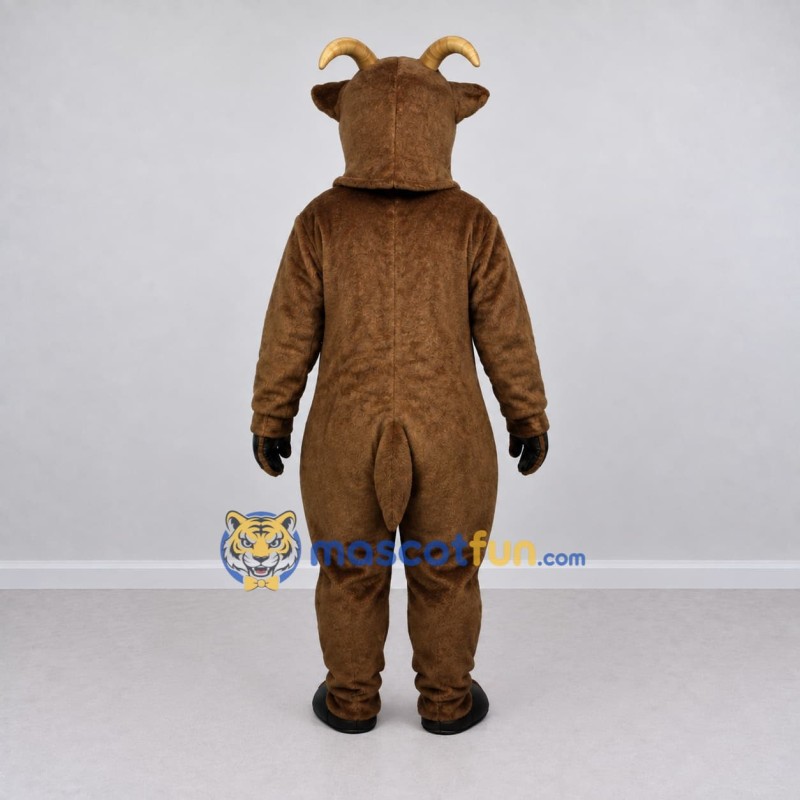 Custom Brown and White Goat Mascot Costume Adult Full Body Suit for Farm Events Custom Brown and White Goat Mascot Costume Adult Full Body Suit for Farm Events
