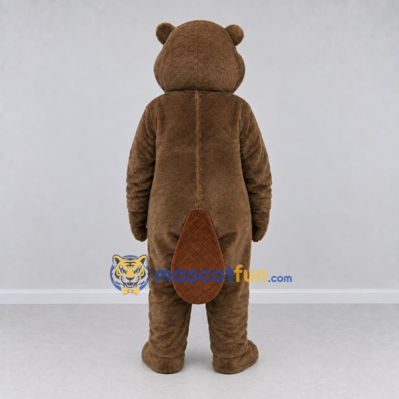 Custom Taupe and Brown Beaver Mascot Costume Adult Full Body Suit for Nature Events Custom Taupe and Brown Beaver Mascot Costume Adult Full Body Suit for Nature Events