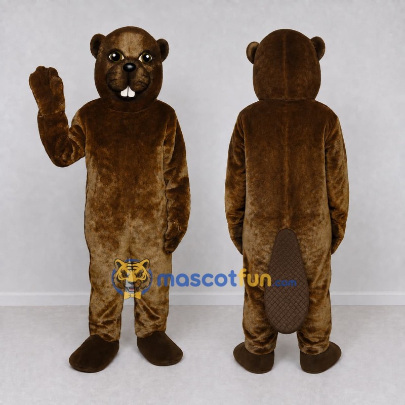 Custom Brown Beaver Mascot Costume Adult Full Body Suit for Nature Events Custom Brown Beaver Mascot Costume Adult Full Body Suit for Nature Events