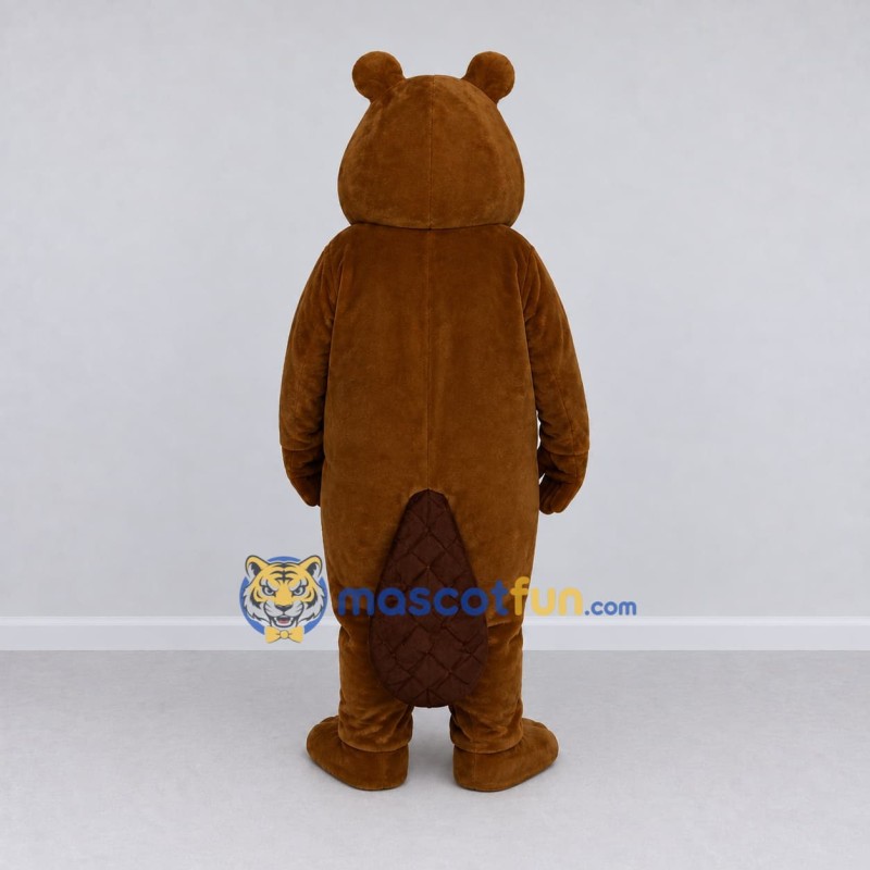 Custom Golden Brown Beaver Mascot Costume Adult Full Body Suit for School Events Custom Golden Brown Beaver Mascot Costume Adult Full Body Suit for School Events