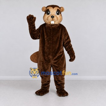 Custom Dark Brown and Tan Beaver Mascot Costume Adult Full Body Suit for Nature Events Custom Dark Brown and Tan Beaver Mascot Costume Adult Full Body Suit for Nature Events