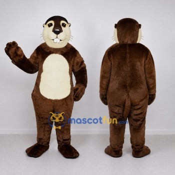 Custom Brown and Cream Rodent Mascot Costume Adult Full Body Suit for Nature Events