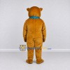 Custom Golden Brown and Blue Rodent Mascot Costume Adult Full Body Suit for School Events
