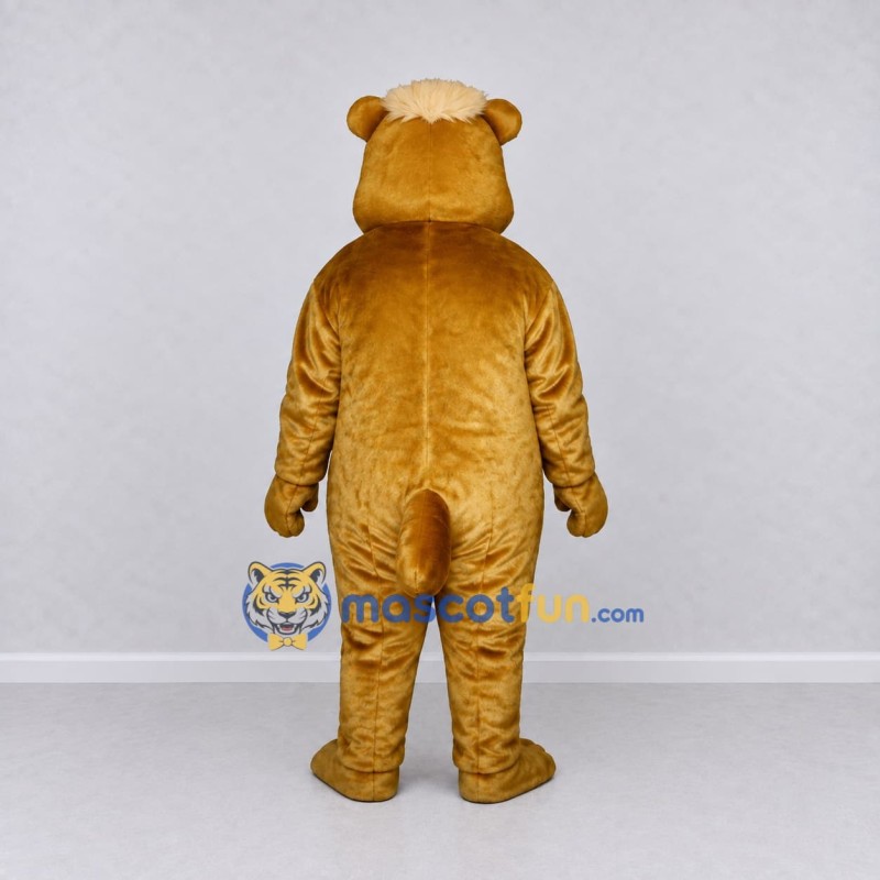 Custom Golden Brown and Cream Rodent Mascot Costume Adult Full Body Suit for Nature Events