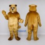 Custom Golden Brown and Cream Rodent Mascot Costume Adult Full Body Suit for Nature Events