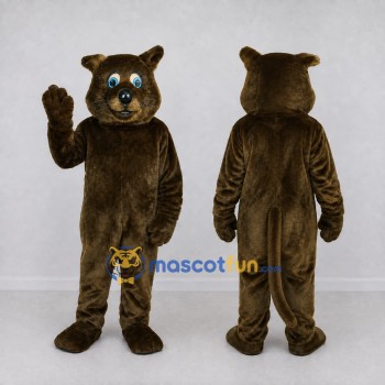Custom Dark Brown Bear Mascot Costume Adult Full Body Suit for Wildlife Events