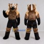 Custom Brown Black and White Badger Mascot Costume Adult Full Body Suit for Sports Events