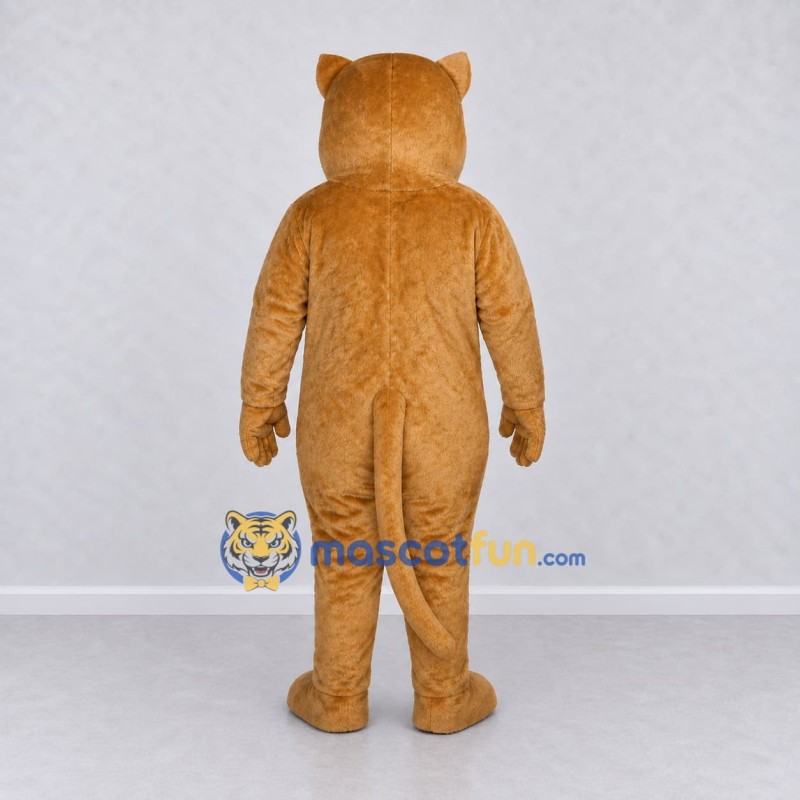 Custom Golden Brown Cat Mascot Costume Adult Full Body Suit for Wildlife Events Custom Golden Brown Cat Mascot Costume Adult Full Body Suit for Wildlife Events