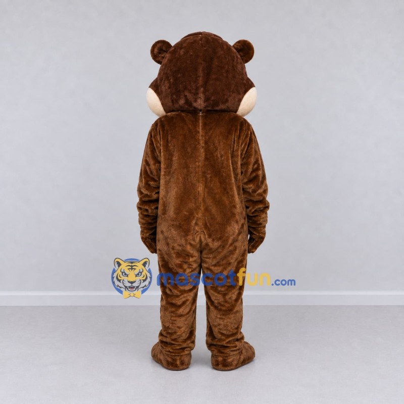 Custom Brown and Cream Hamster Mascot Costume Adult Full Body Suit for Children's Events