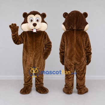 Custom Brown and Cream Hamster Mascot Costume Adult Full Body Suit for Children's Events