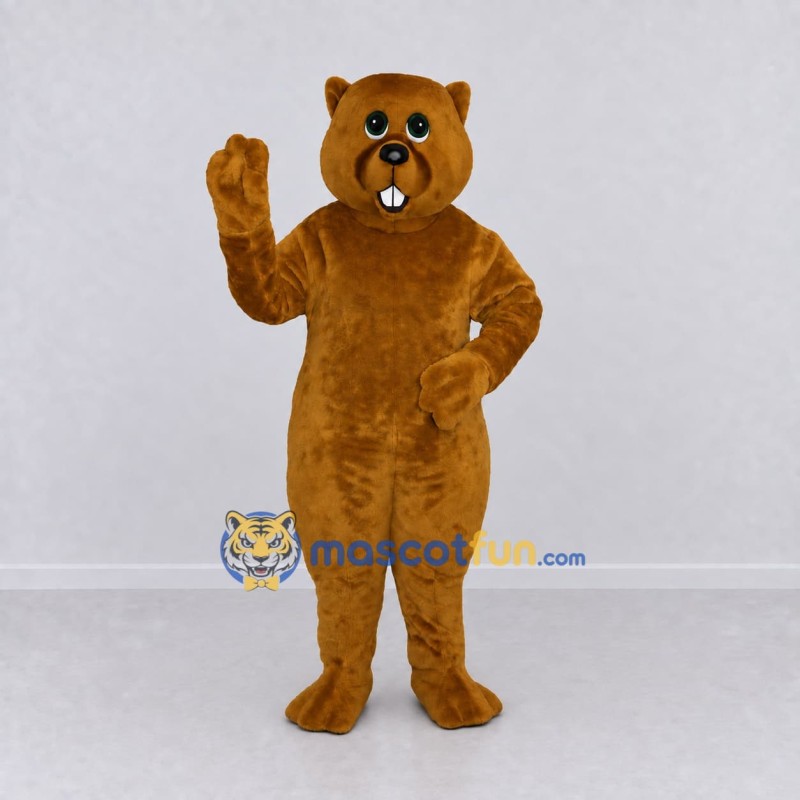Custom Golden Brown Beaver Mascot Costume Adult Full Body Suit for Nature Events