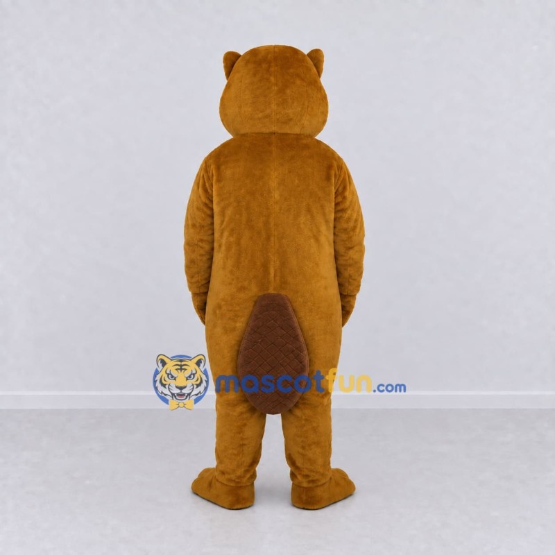 Custom Golden Brown Beaver Mascot Costume Adult Full Body Suit for Nature Events