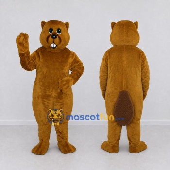 Custom Golden Brown Beaver Mascot Costume Adult Full Body Suit for Nature Events
