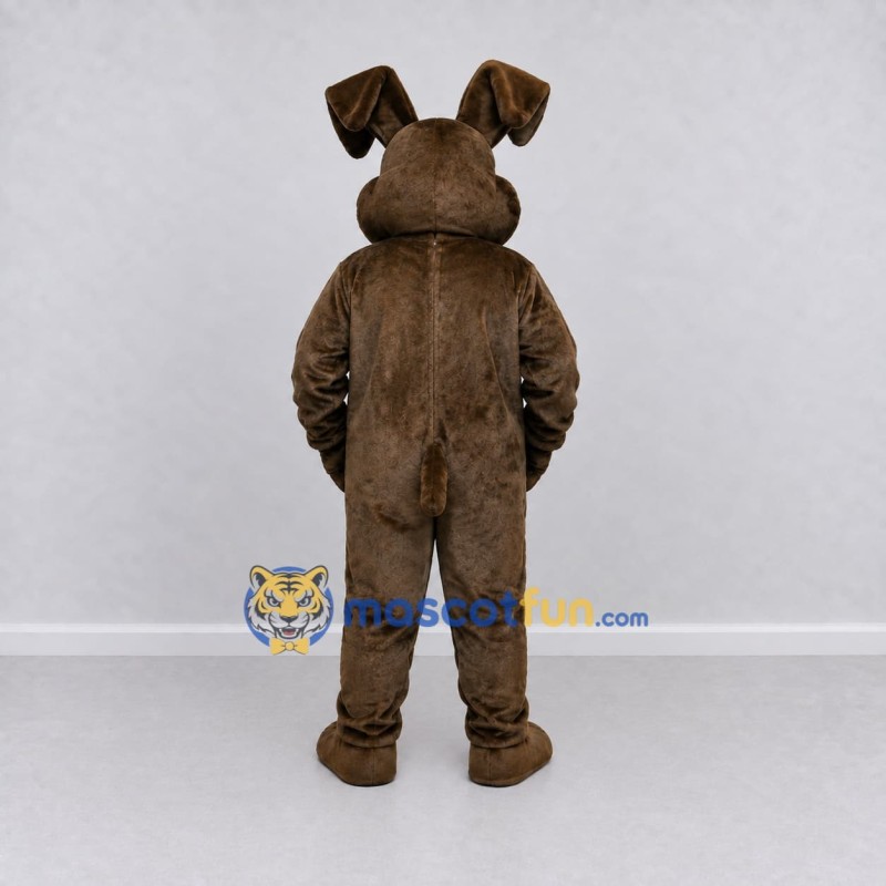 Custom Dark Brown Rabbit Mascot Costume Adult Full Body Suit for Easter Events Custom Dark Brown Rabbit Mascot Costume Adult Full Body Suit for Easter Events