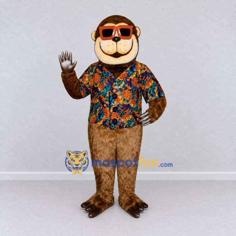 Custom Brown and Multicolor Monkey Mascot Costume Adult Full Body Suit for Tropical Events Custom Brown and Multicolor Monkey Mascot Costume Adult Full Body Suit for Tropical Events